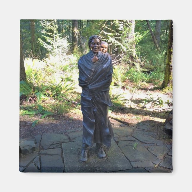 Aimant Statue Sacagawea, Fort Clatsop, Astoria, Oregon (Devant)