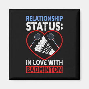 Aimant Statut relationnel Amoureux de Badminton Drôle B