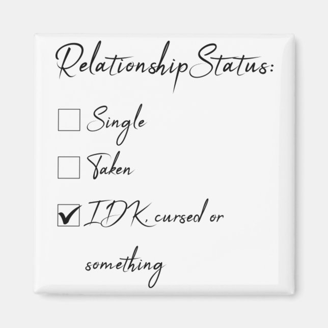 Aimant Statut Saint Valentin pour célibataires 43 (Devant)