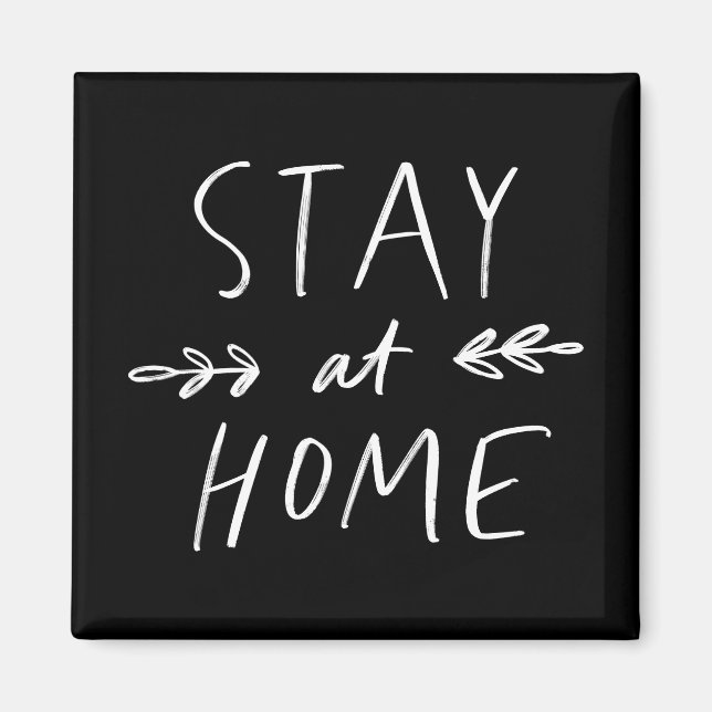 Aimant Stay home | Main Drawn (Devant)