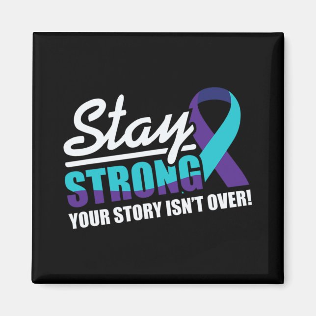 Aimant Stay Strong Suicide Awareness Mental Health  (Devant)