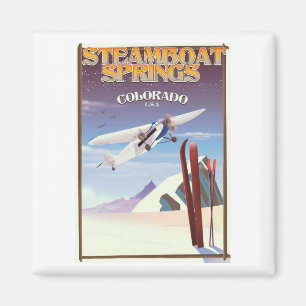Aimant Steamboat Springs colorado affiche de voyage vinta