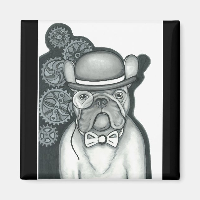 Aimant Steampunk French Bulldog (Devant)