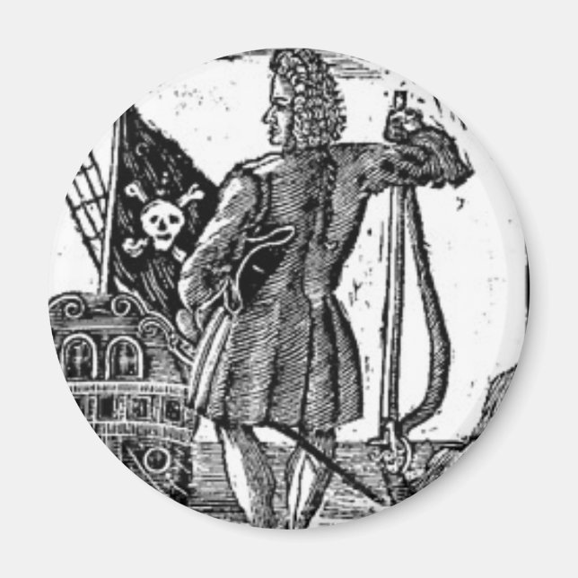 Aimant Stede Bonnet Portrait Pirate (Devant)