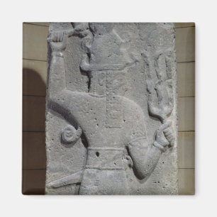 Aimant Stela de Teshub, un dieu syrien de tempête