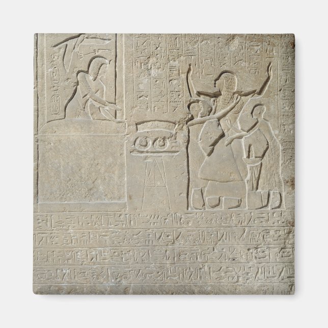 Aimant Stele des colliers, Hormin recevant l'or (Devant)