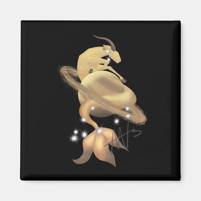 Aimant Stellar Capricorn Saturn Zodiac (Devant)