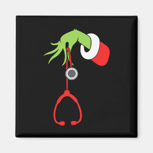 Aimant Stéthoscope de Noël infirmière Pyjama de Noël