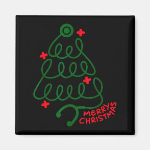 Aimant Stéthoscope Joyeux Noël Infirmière Cna Noël Vacanc