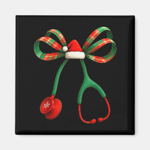Aimant Stéthoscope Médical Infirmière Noël Coquette Bow W