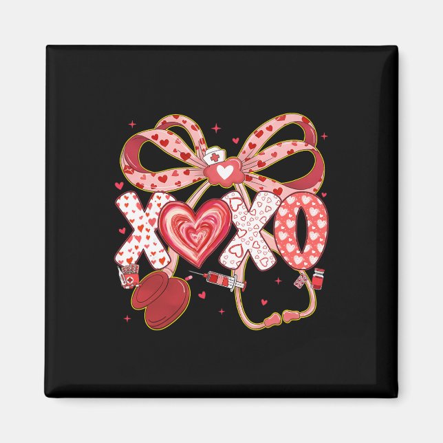 Aimant Stéthoscope Xoxo Saint-Valentin Infirmière Rn Pct  (Devant)
