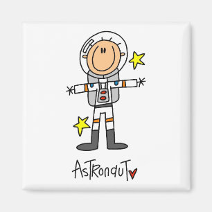 Aimant Stick Figure Astronaut T-shirts et cadeaux