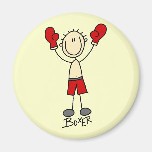 Aimant Stick Figure Boxing T-shirts et cadeaux