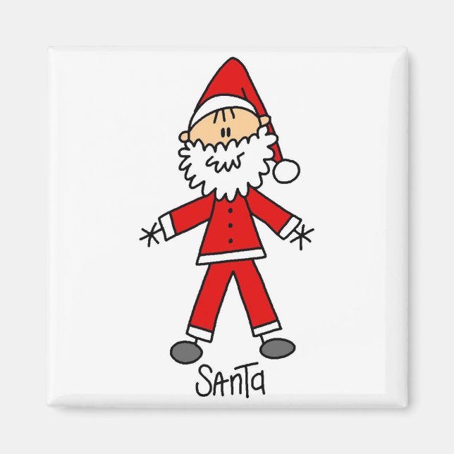 Aimant Stick Figure Santa Claus Tshirts et cadeaux (Devant)