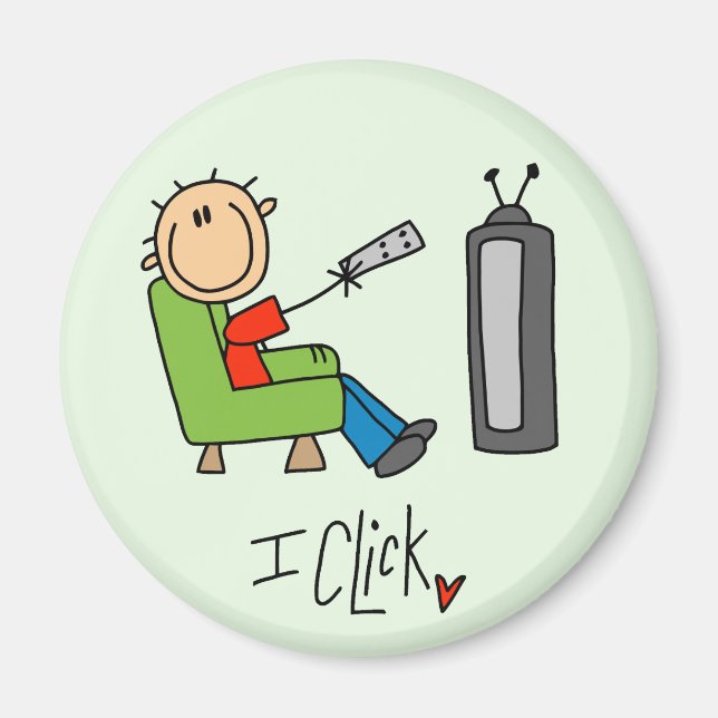 Aimant Stick Figure TV Clicker (Devant)