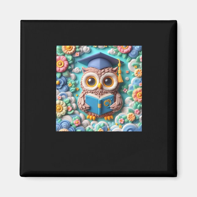 Aimant Sticker 3d Owl #5 (Devant)