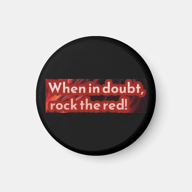 Aimant Sticker à tête rouge 4 (Devant)