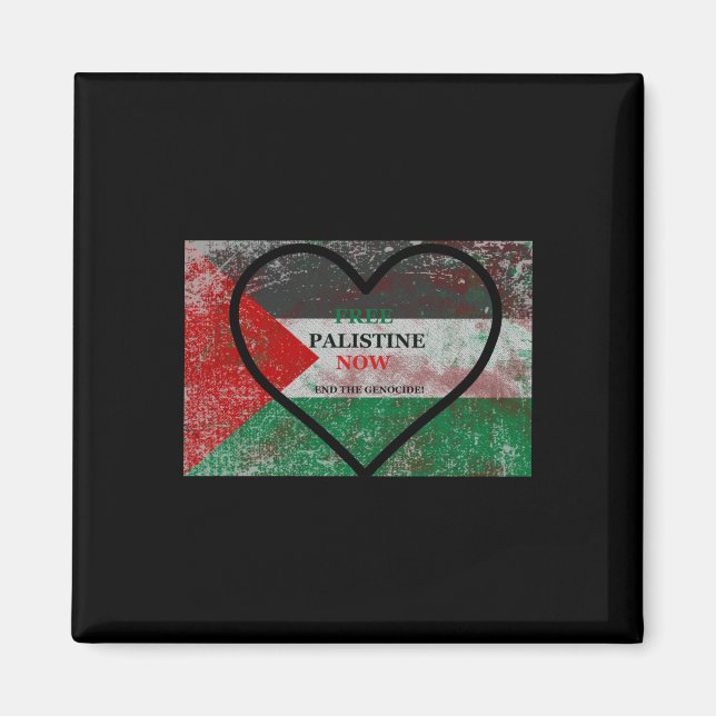 Aimant Sticker Free Palestine Now (Devant)