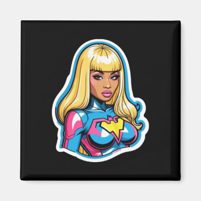 Aimant Sticker Nicki Minaj Superhero (Devant)
