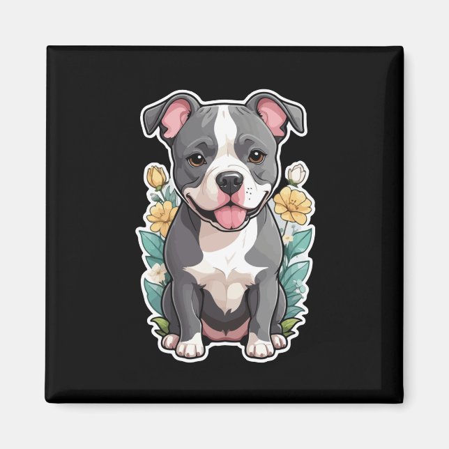 Aimant Sticker Pitbull Lives (Devant)