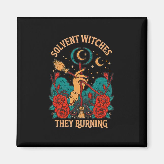 Aimant Sticker pour brûler des sorcières de solvants (Devant)