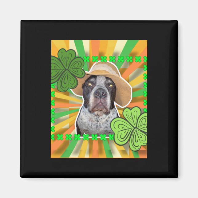Aimant Sticker pour chien St. Patrick (Devant)