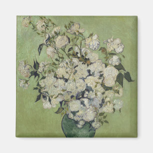 Aimant Still Life Roses rose dans un vase de Van Gogh