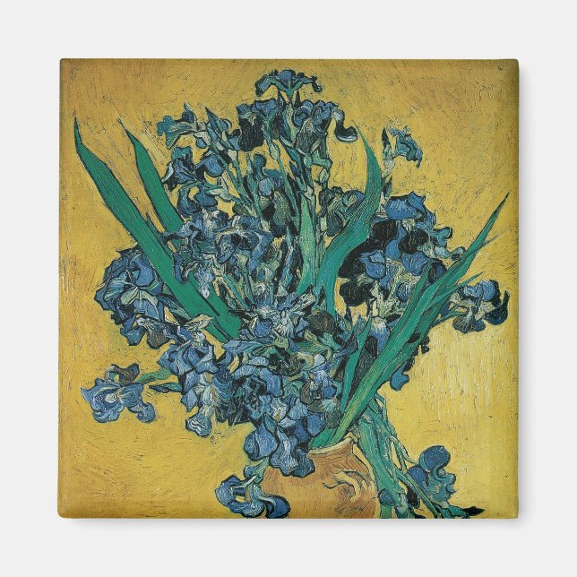Aimant Still Life Vase with Irises by Vincent van Gogh (Devant)