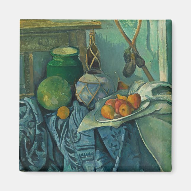 Aimant Still Life with a Ginger Jar and Eggplants,Cezanne (Devant)
