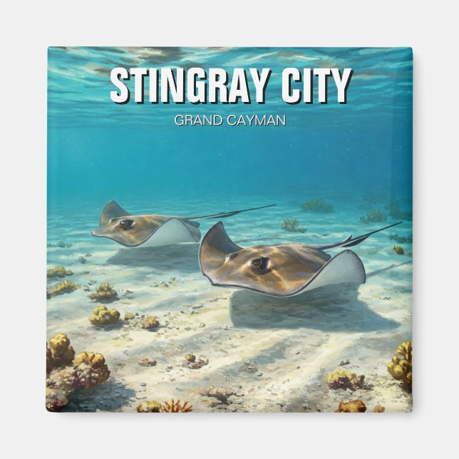 Aimant Stingray en Grand Cayman Travel (Devant)