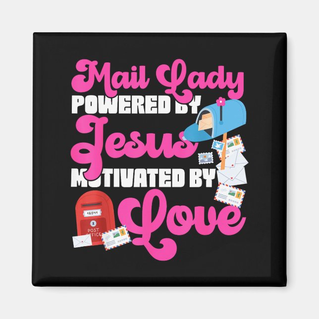 Aimant Stman Mailman Jesus Faith Christian Mail Lady Were (Devant)