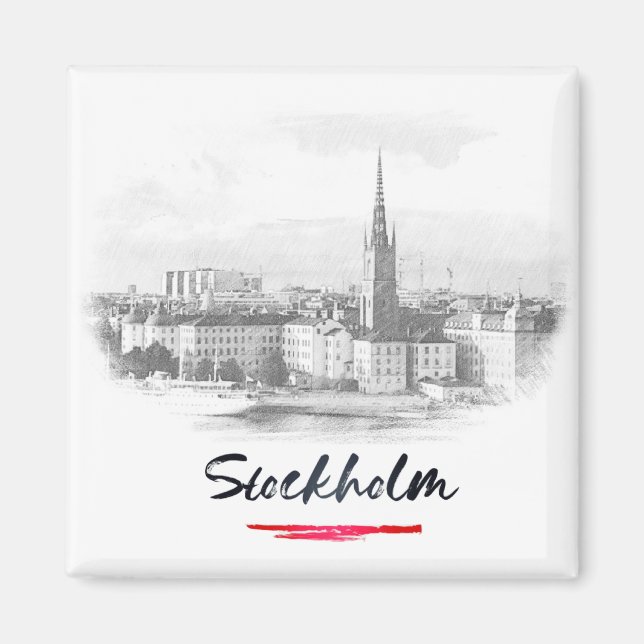 Aimant Stockholm - Skyline (Devant)
