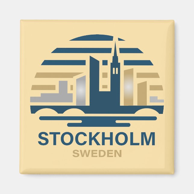 Aimant Stockholm Suède Europe (Devant)