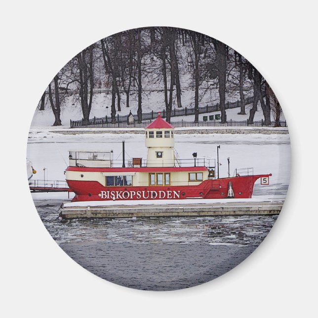 Aimant Stockholm Suède Lightship Biskopsoudain (Devant)