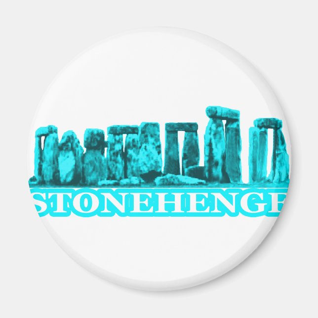 Aimant Stonehenge Cyan transsp Le MUSÉE Zazzle Cadeaux (Devant)