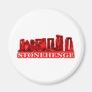 Aimant Stonehenge Transp Rouge MUSÉE Zazzle Cadfts