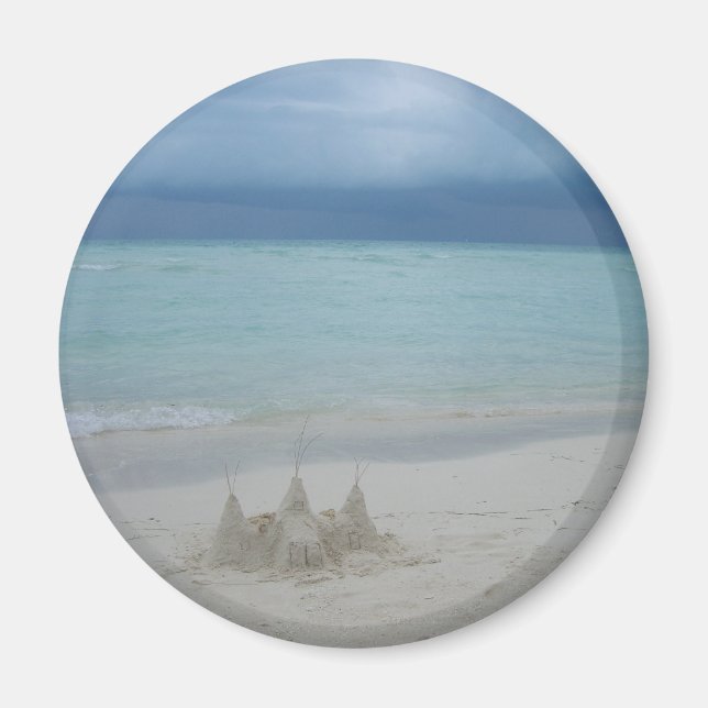 Aimant Stormy Sandcastle Beach Landscape (Devant)