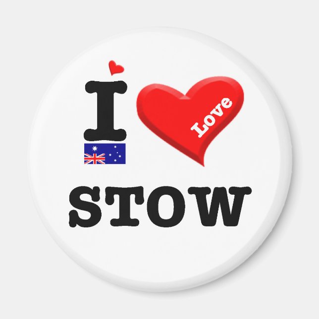 Aimant STOW - I Love (Devant)