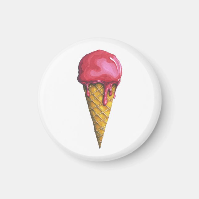 Aimant Strawberry Ice-cream cone (Devant)