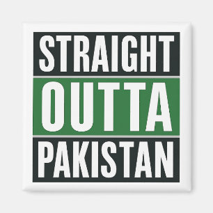 Aimant Stright Outta Pakistan Bold Conception de la fiert