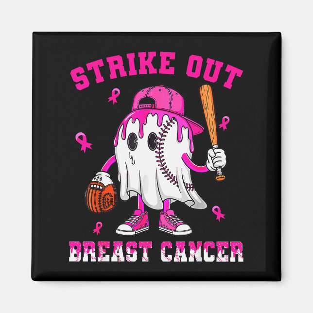 Aimant Strike Out Breast Cancer Shirt Boy Baseball Drip N (Devant)