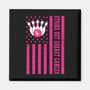Aimant Striout Bowling Ruban Usa Drapeau Cancer du sein A