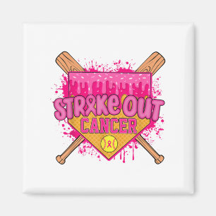 Aimant Striout Breast Cancer Guerrier Softball Drip Hom