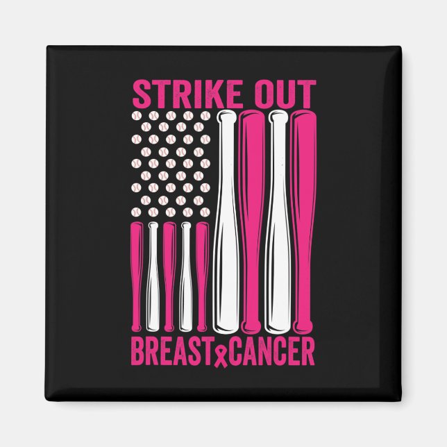 Aimant Striout Breast Cancer Sensibilisation Softball Us  (Devant)