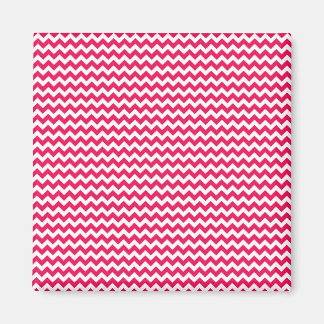 Aimant Stripe de Pink and White Chevron (Devant)