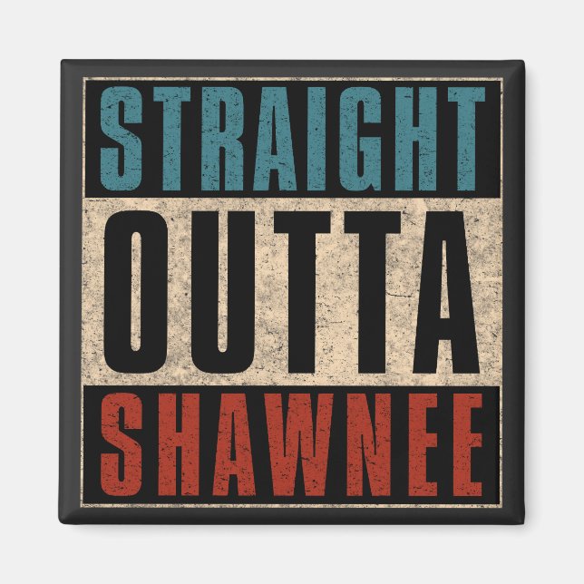 Aimant Strright Outta Shawnee Kansas KS (Devant)