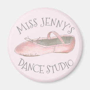 Aimant Studio de danse en ballet rose personnalisé Enseig