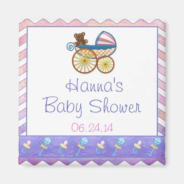 Aimant Stuff pour bébé rose et puant (Devant)