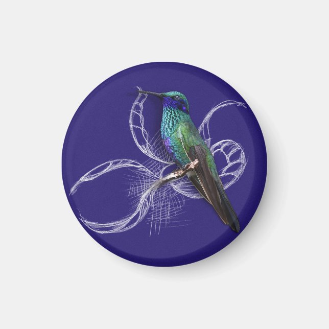 Aimant Stunning Hummingbird - personalise by adding name (Devant)