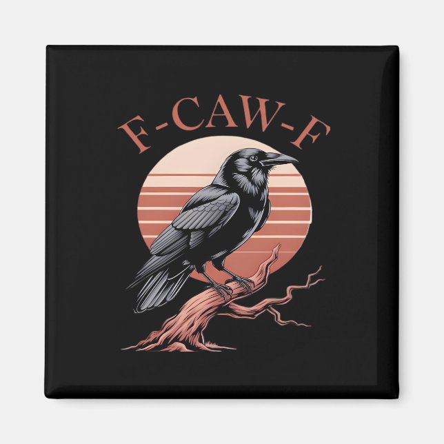 Aimant Style Classique Humoristique Gothique Corbeau (Devant)